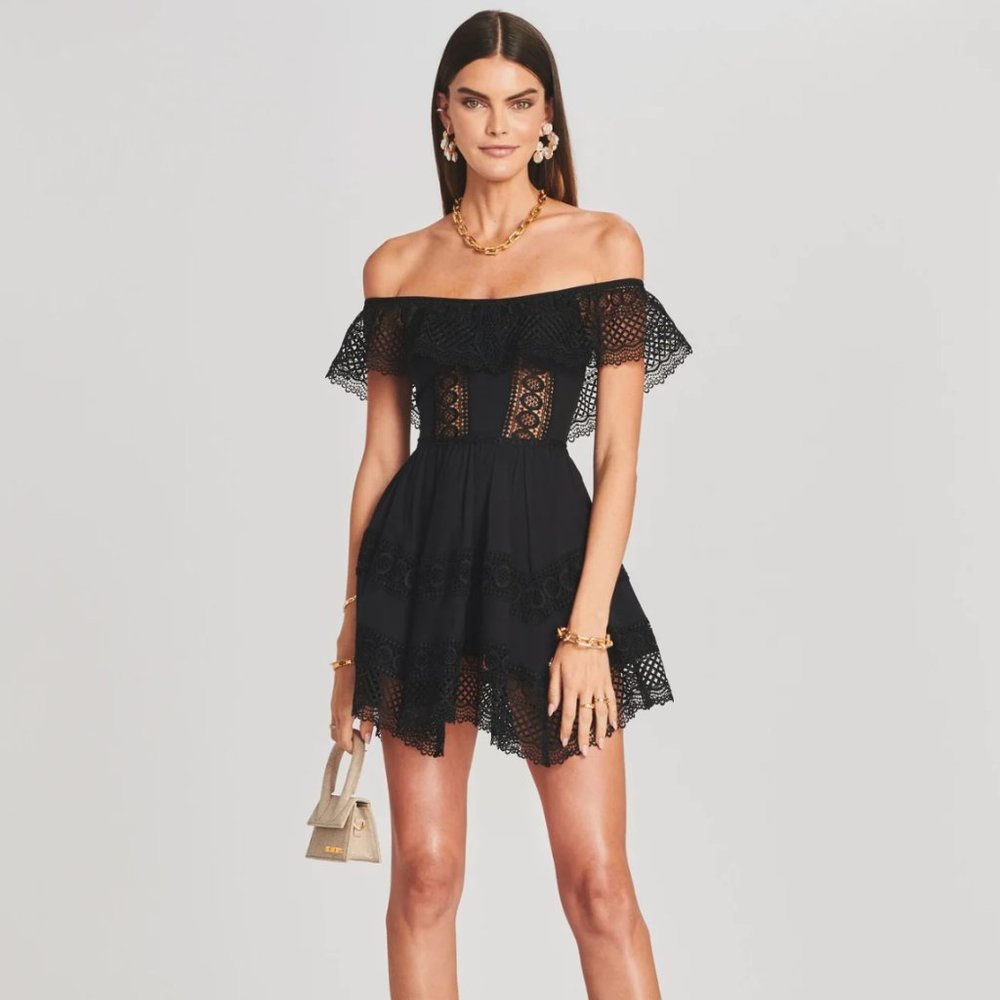 Charo Ruiz Vaiana Dress in Black NWT